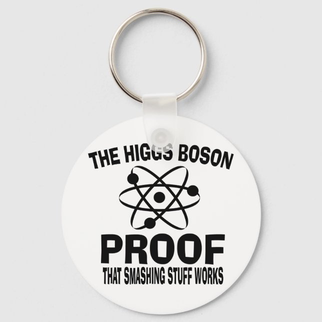 Higgs Boson Smashing Stuff Works Keychain (Front)