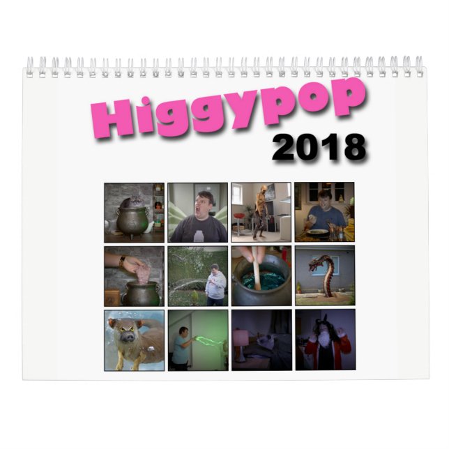 Higgypop Potions Calendat 2018 Calendar (Back)