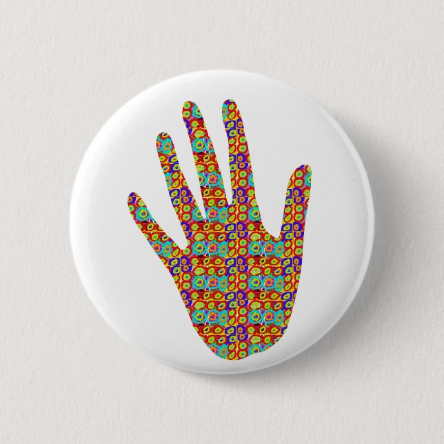 HIGH5 HighFive HIfi dots n circles Graphic Art Soc Button (Front)