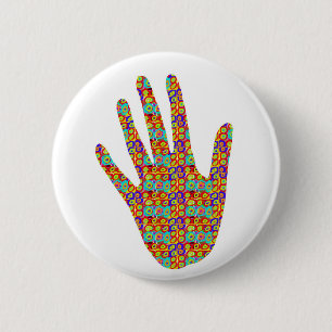 HIGH5 HighFive HIfi dots n circles Graphic Art Soc Button