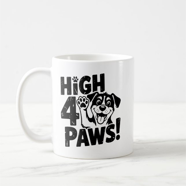 High 4 Paws Dog Coffee Mug (Left)