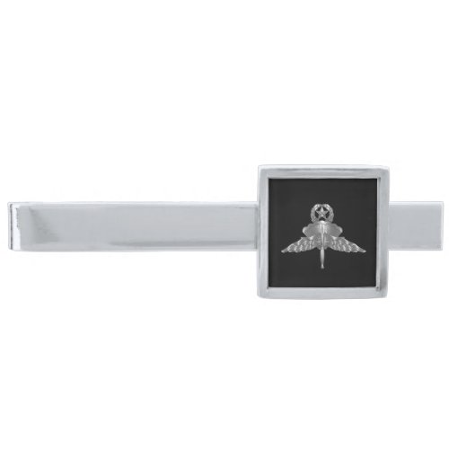 High Altitude Low Opening HALO Master Wings Silver Finish Tie Bar