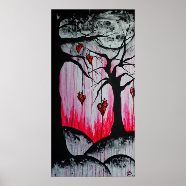 High and Dry Heart Trees Original Art Poster (Front)