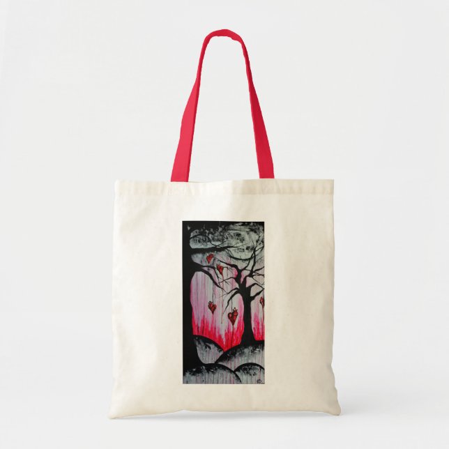 High and Dry Heart Trees Original Art Tote Bag (Front)