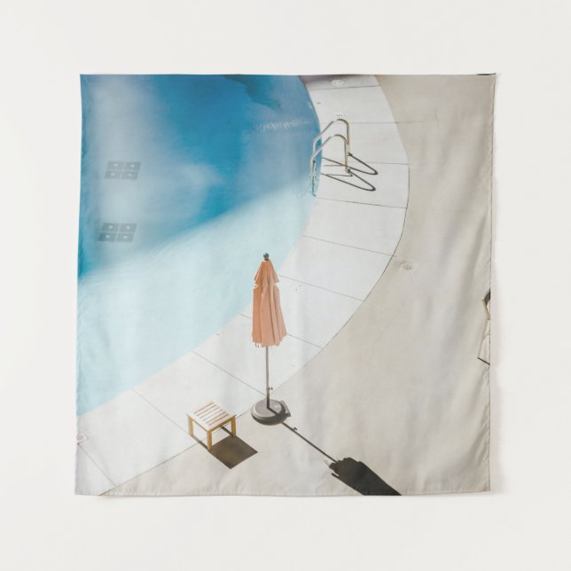 High angle photo of brown umbrella tapestry (Front)