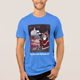 High Beams Men's Blue Tri-Blend T-Shirt Shirt