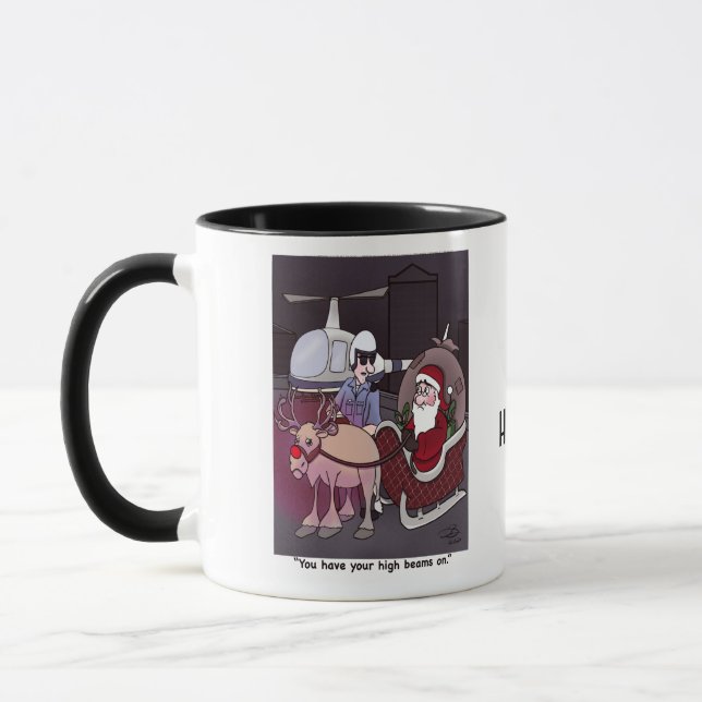 High Beams Santa Mug With Text (Left)