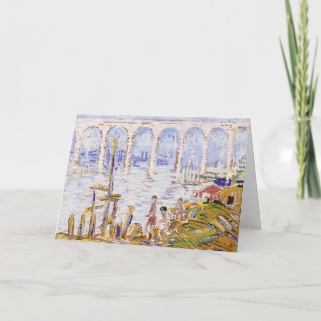 High Bridge Harlem River | George Luks Card (Front)