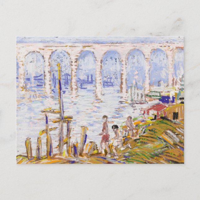 High Bridge Harlem River | George Luks Postcard (Front)