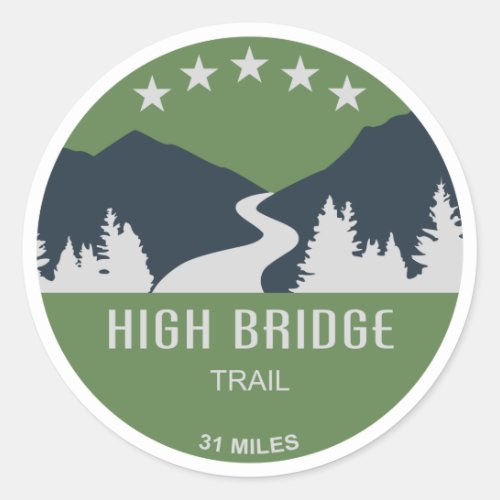 High Bridge Trail Classic Round Sticker