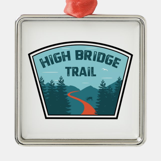 High Bridge Trail Metal Ornament (Front)