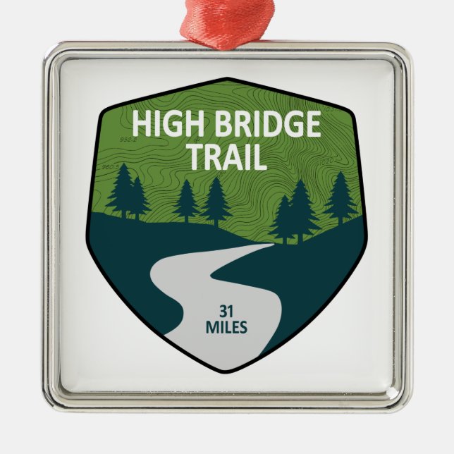 High Bridge Trail Metal Ornament (Front)