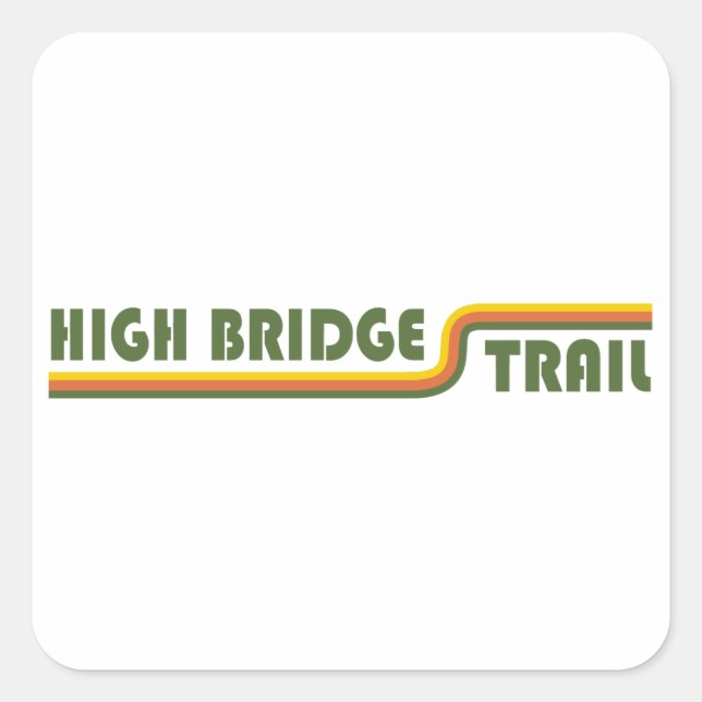 High Bridge Trail Virginia Square Sticker (Front)