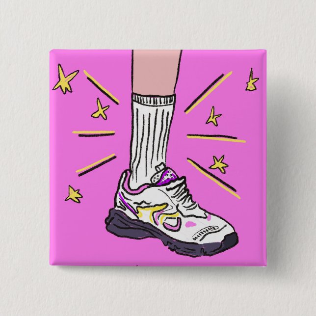 High Brow Girlie Badge Button (Front)