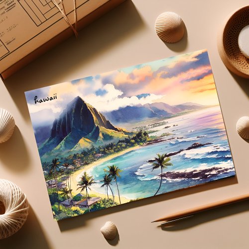 High buy travel Beach vintage map Hawaii Postcards