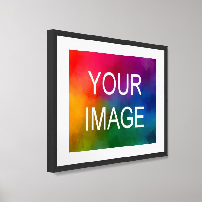 High Class Trendy Black Metal Frame Photo Inset Framed Art (Framed Angled)