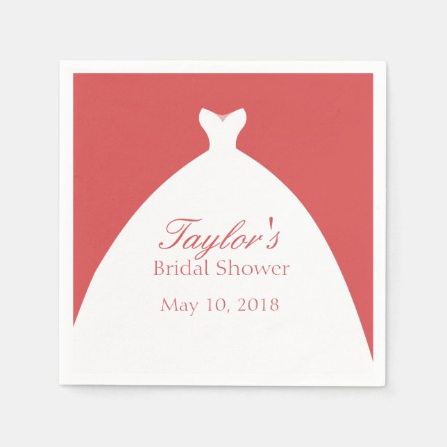 High Class Wedding Gown Napkins (Front)