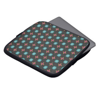 High-Contrast Black and Neon Geometric Laptop Case