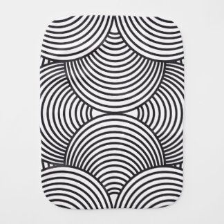 High Contrast Black & White Baby Burp Cloth