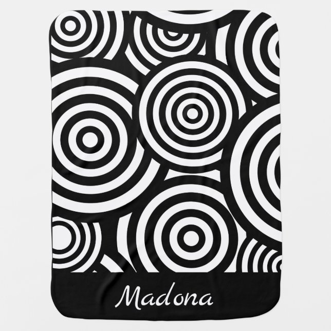 High contrast BW design  Baby Blanket (Front)