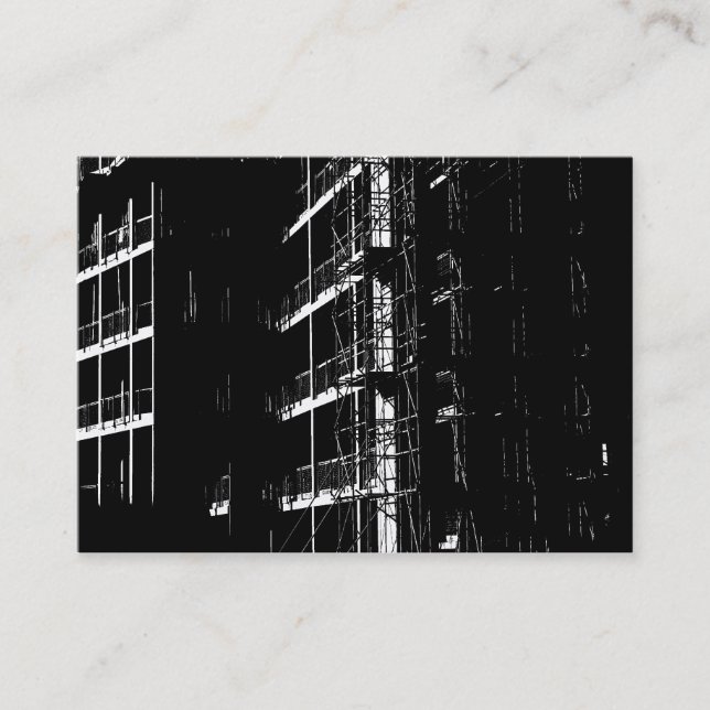 High Contrast Construction Business Card (Front)