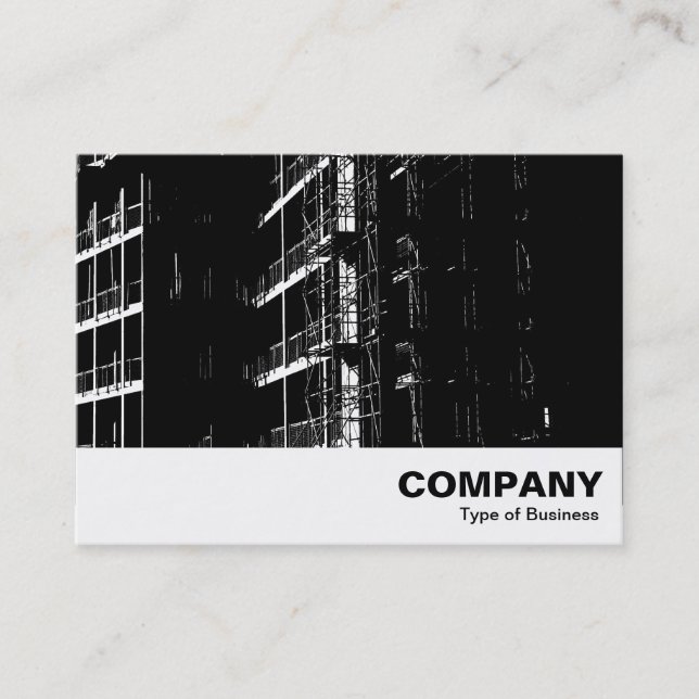 High Contrast Construction Business Card (Front)