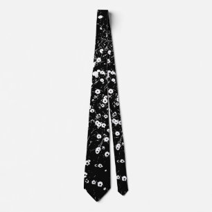 High Contrast Daisy Lawn Neck Tie