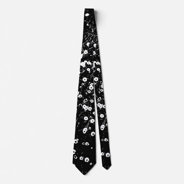 High Contrast Daisy Lawn Neck Tie (Front)