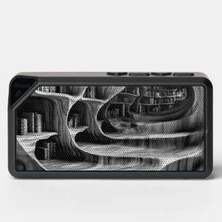 High Contrast Relief Library in Grayscale Bluetooth Speaker