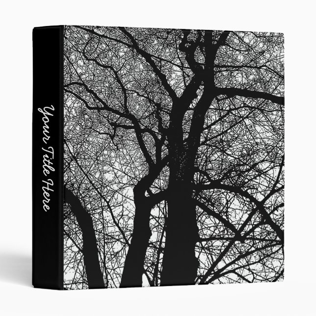 High Contrast Trees (1in) 3 Ring Binder (Front/Spine)