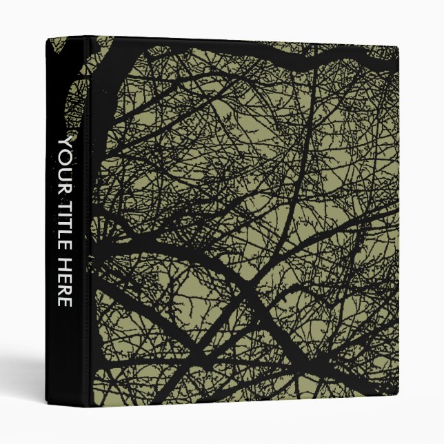 High Contrast Trees - Khaki (1in) Binder (Front/Spine)