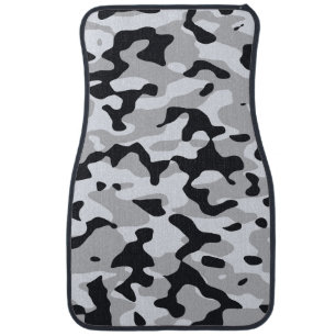 High contrast urban camouflage car floor mat