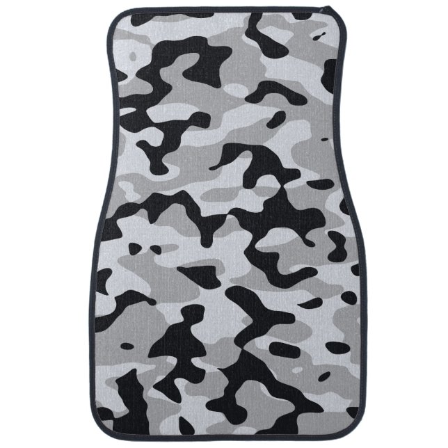 High contrast urban camouflage car floor mat (Front)