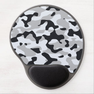 High contrast urban camouflage gel mouse pad