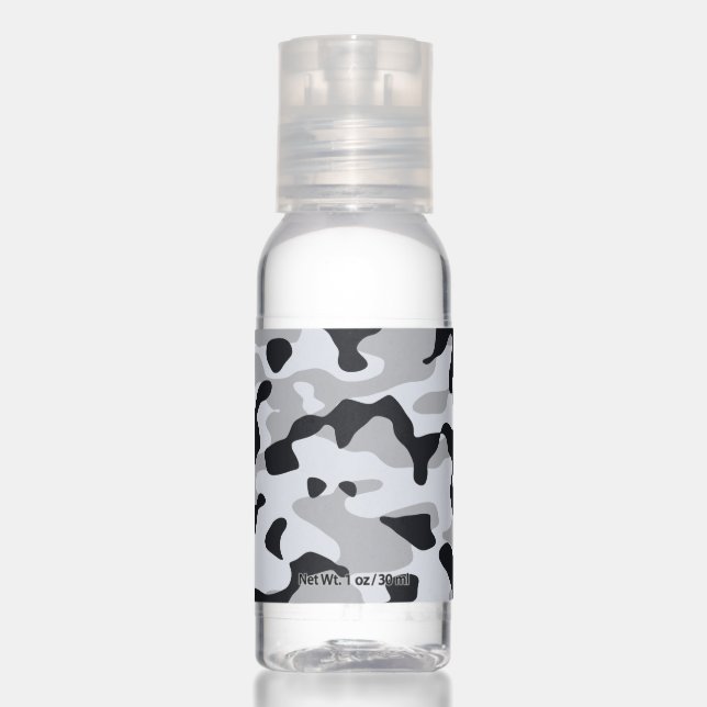 High contrast urban camouflage hand sanitizer (Front)