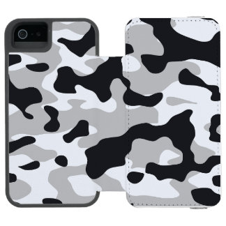 High contrast urban camouflage iPhone SE/5/5s wallet case