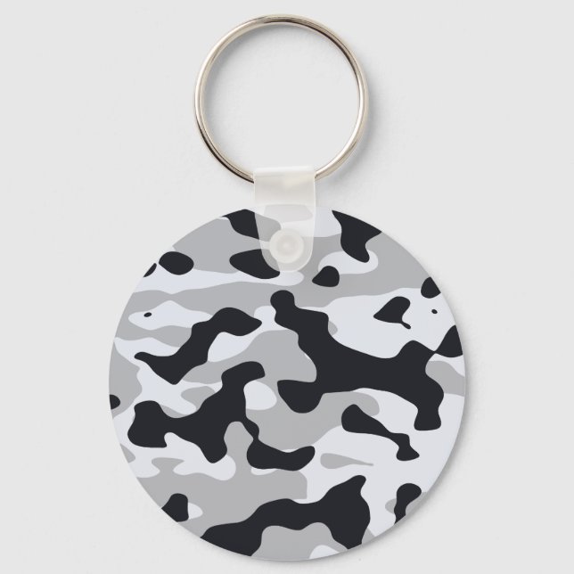 High contrast urban camouflage keychain (Front)