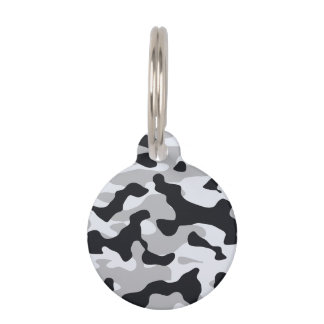 High contrast urban camouflage pet ID tag
