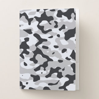 High contrast urban camouflage pocket folder