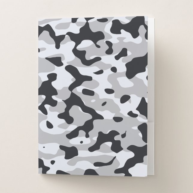 High contrast urban camouflage pocket folder (Front)