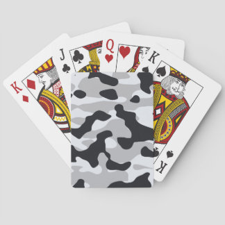 High contrast urban camouflage poker cards