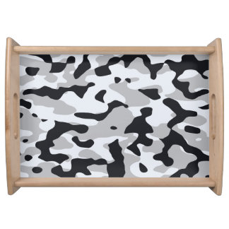 High contrast urban camouflage serving tray