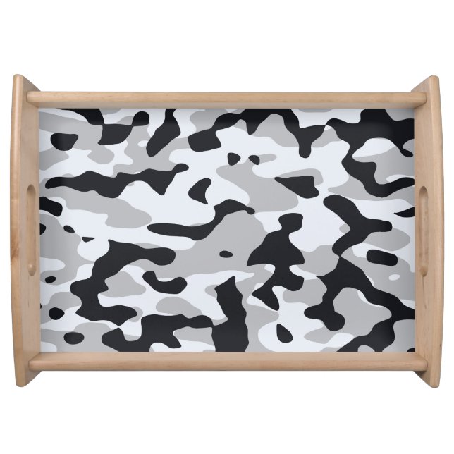 High contrast urban camouflage serving tray (Front)