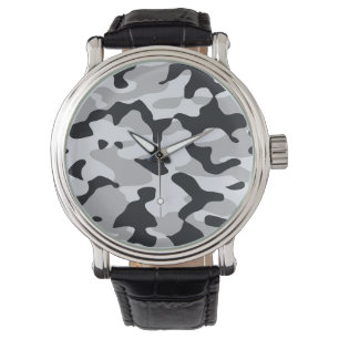 High contrast urban camouflage watch