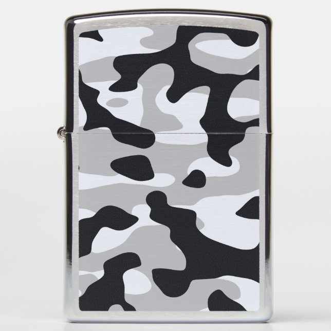High contrast urban camouflage zippo lighter (Front)