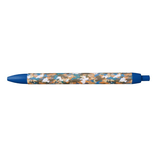 High-contrast Urban Digital Camouflage Pattern  Pen (Front)