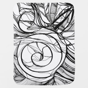 High Contrast Visually Stimulating Abstract Snail Baby Blanket