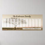 High Country Family Perpetual Calendar Custom Poster at Zazzle