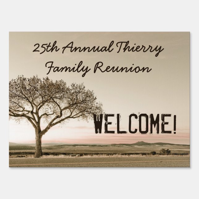High Country Family Reunion Custom Welcome Sign (Front)
