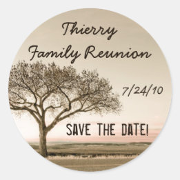 High Country Family Reunion Save the Date Classic Round Sticker